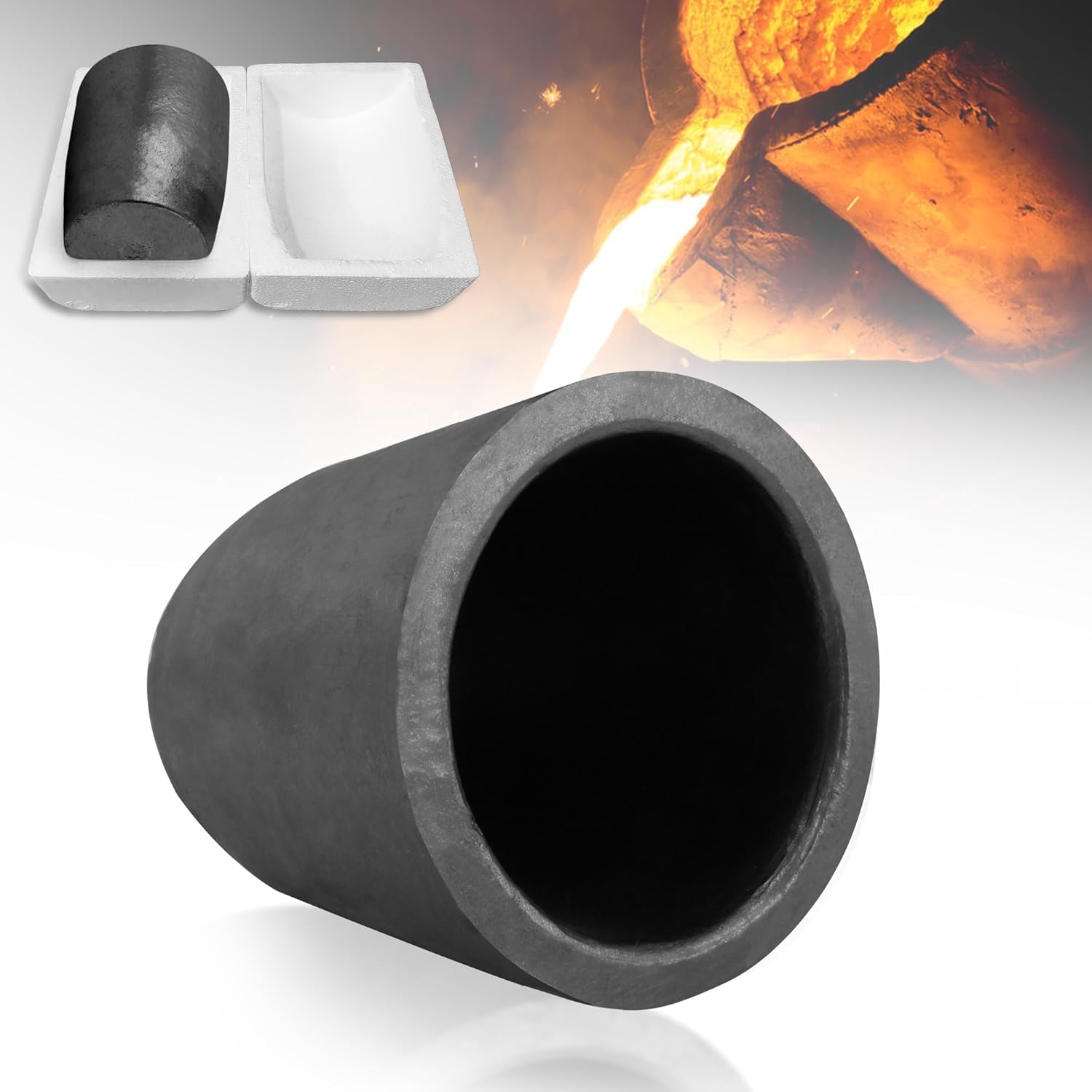 #5s (7kg) Graphite Crucible for Metal Melting Casting Refining Gold Silver Copper Brass Aluminum