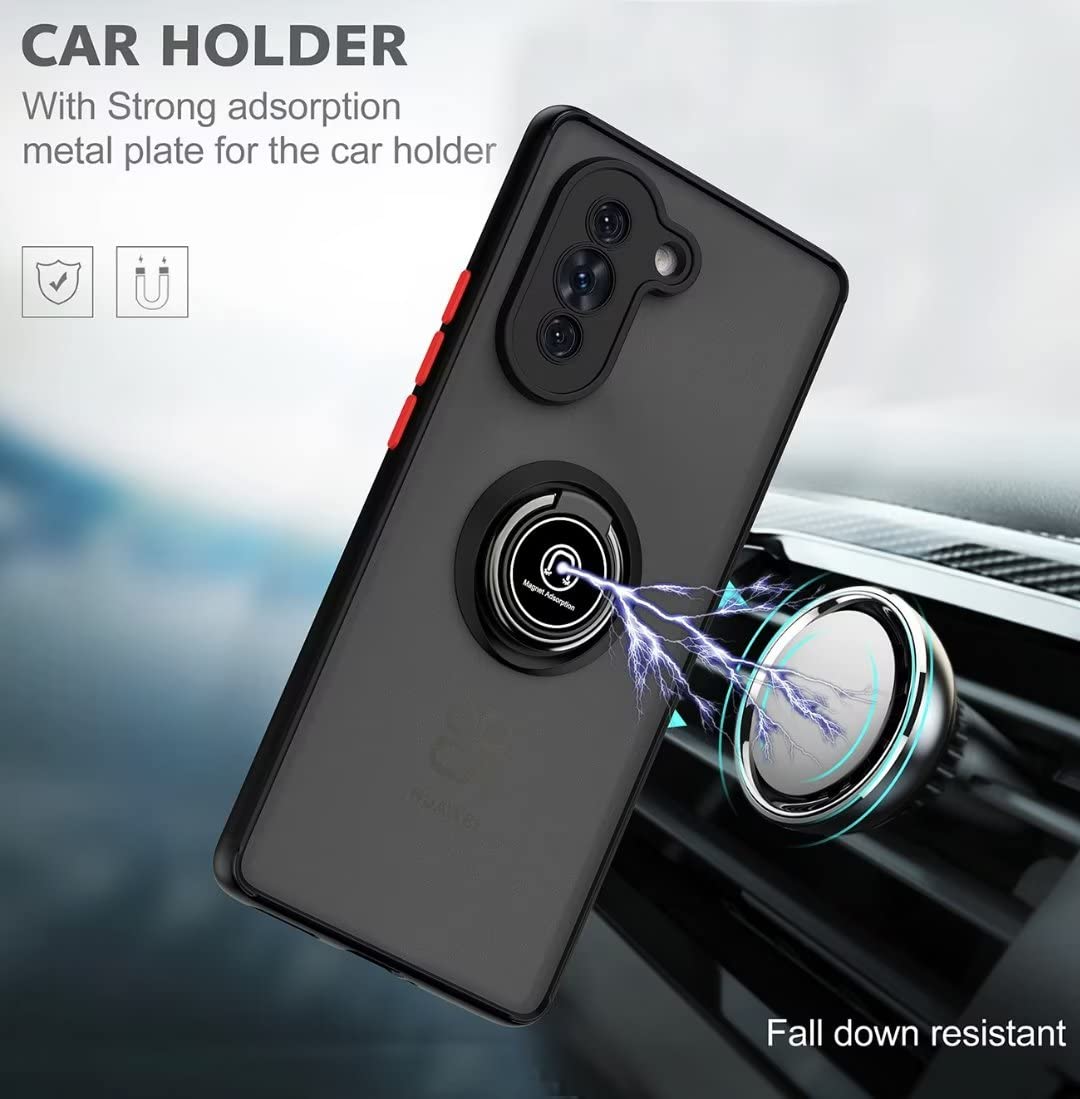 BORYA Cover Per Xiaomi Poco X3 Pro / Poco X3 NFC - Custodia Antiurto Grado Militare Con Supporto Invisibile - Nero - 2