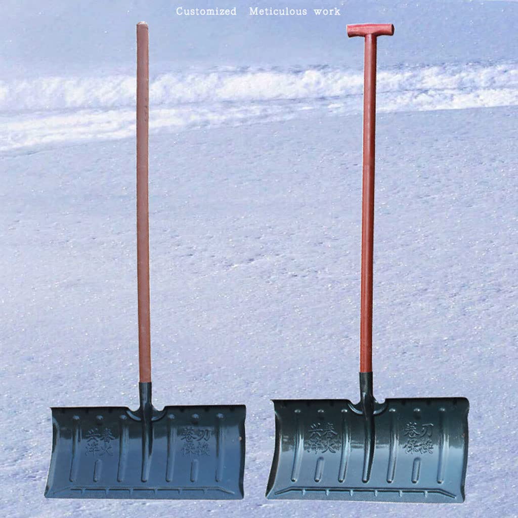 Pala de Nieve Pala quitanieve templada de Acero al manganeso, remoción de Nieve Multifuncional y Tablero de Empuje de Nieve Integrado Palas Quitanieves Jardín Herramientas
