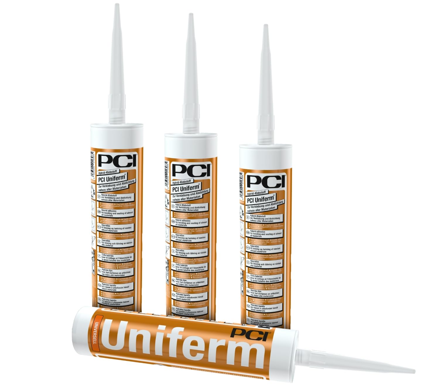 PCI Uniferm 12 x 480 g biały klej hybrydowy, do klejenia i uszczelniania materiałów i podłoży Sika