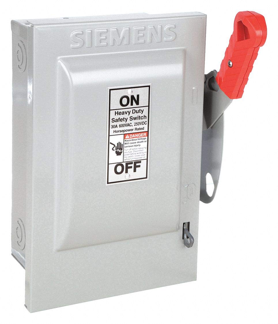 Siemens HNF361 30-Amp 3 Pole 600-volt 3 Wire Non-Fused Heavy Duty Safety Switches