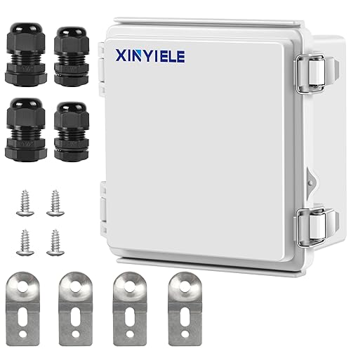 XINYIELE Caja de conexiones de plástico ABS impermeable para proyectos al aire libre, IP67, resistente a la intemperie, a prueba de polvo con