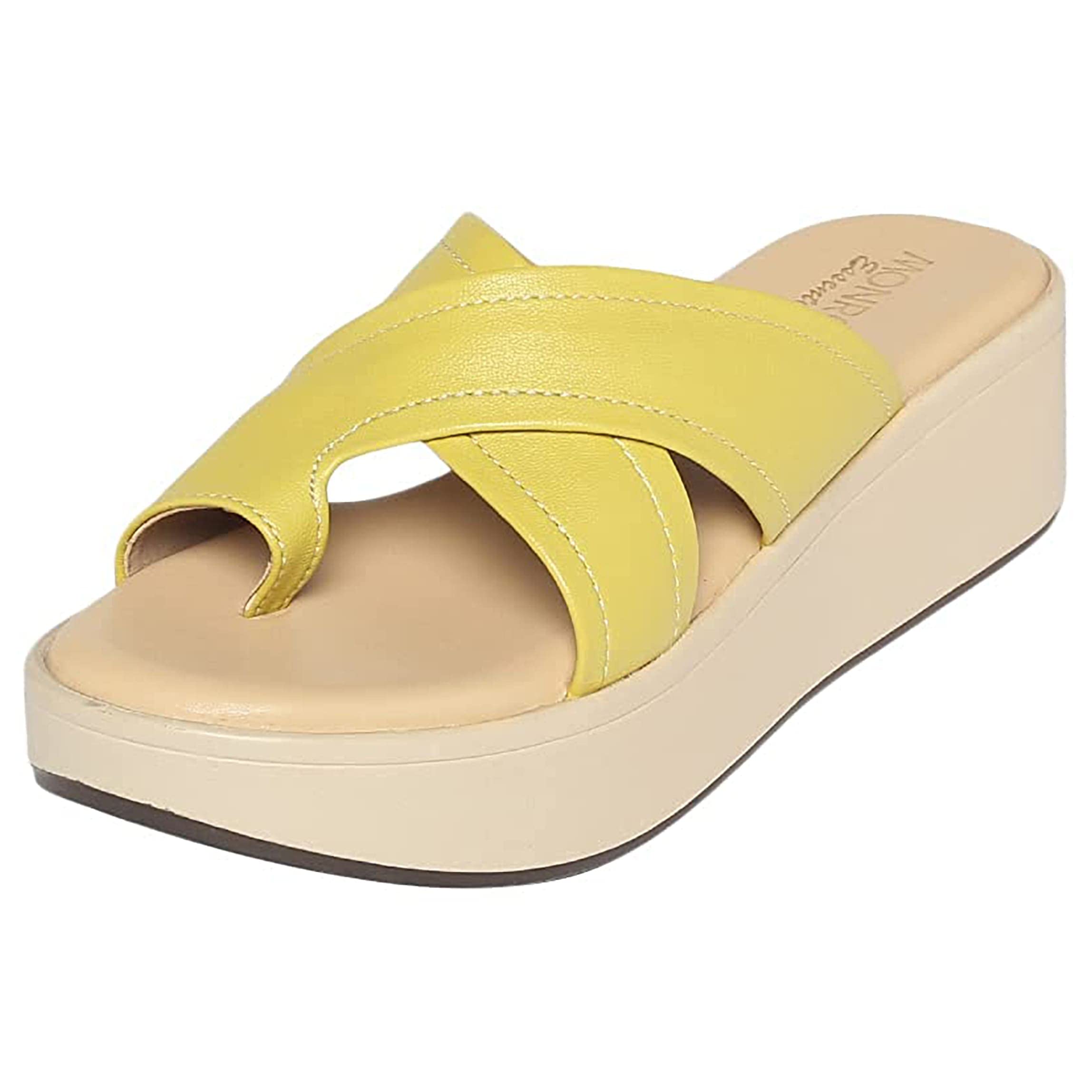 Theresa Leather Wedge Heels for Women & Girls | Fancy & Stylish Heel sandals |Extra Cushioning & Comfortable, Fashionable, Light Weight, Vegan, Fashion Heel Sandal for Girls, Causal wear-image-25