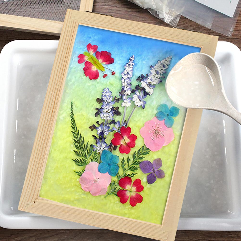PATIKIL A4 Papierherstellung Sieb Aus Holz – 2 Stück, 11,8x8,3 Cm, Für DIY Papierschöpfen