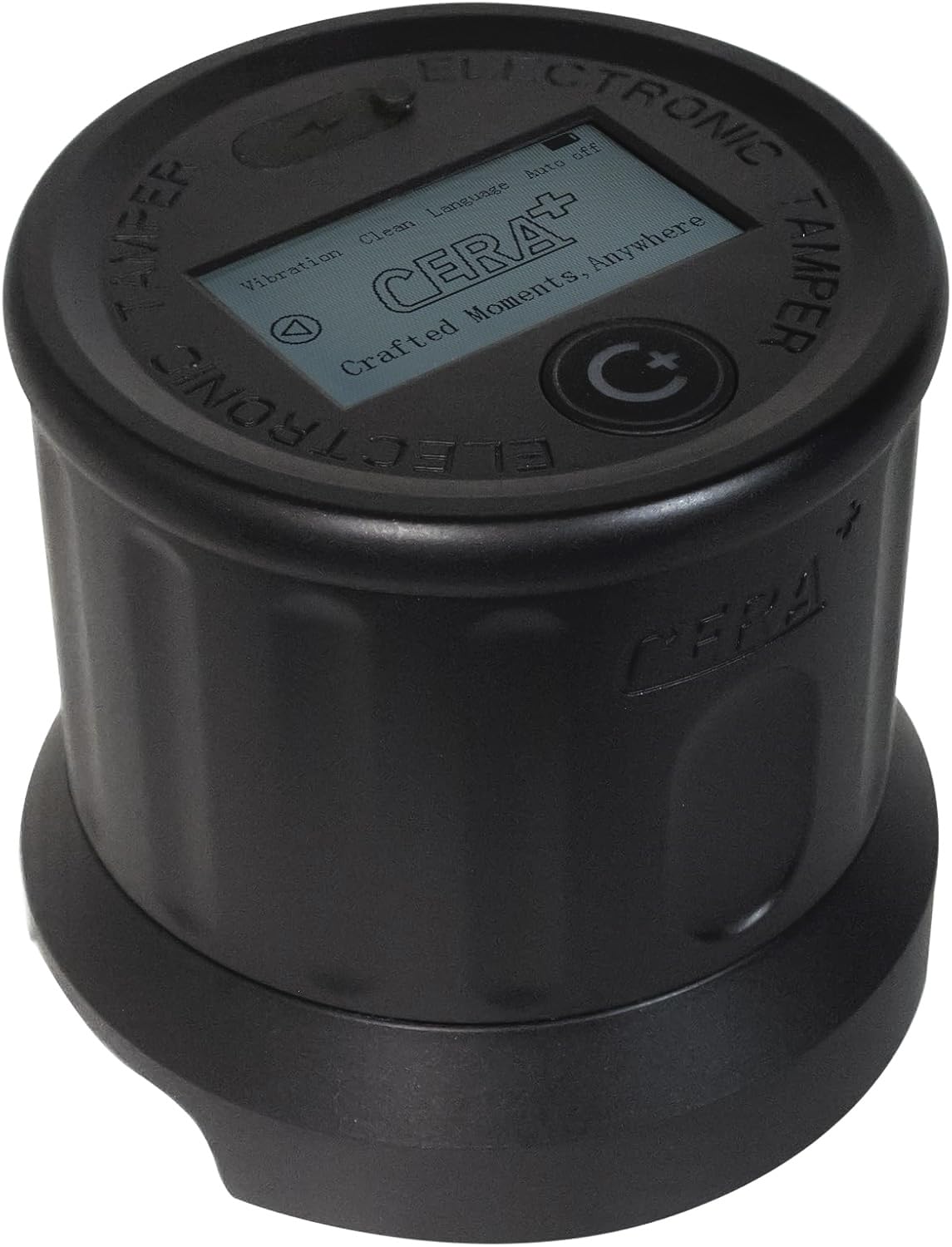 CERA+ ET58 Titan - Tamper eléctrico de café - Portafiltro profesional de 58 mm con presión y vibración ajustables - No apto para cafeteras portátiles