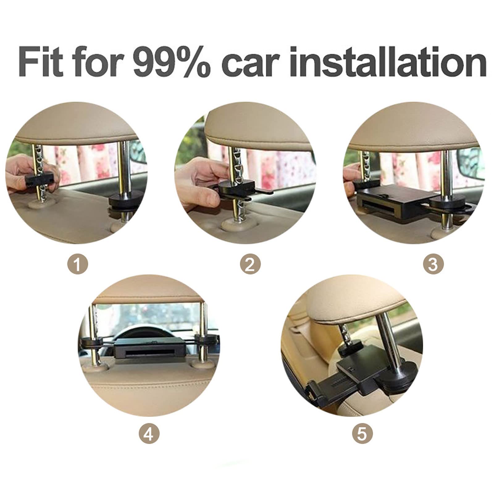 Monitor De Reposacabezas De TV para Coche, Pantalla TáCtil De 13,3 Pulgadas, Reproductor De VíDeo De PelíCula De Tableta, Android 9,0 4K 1080P WiFi Bluetooth USB Hdmi Airplay,Black-32G