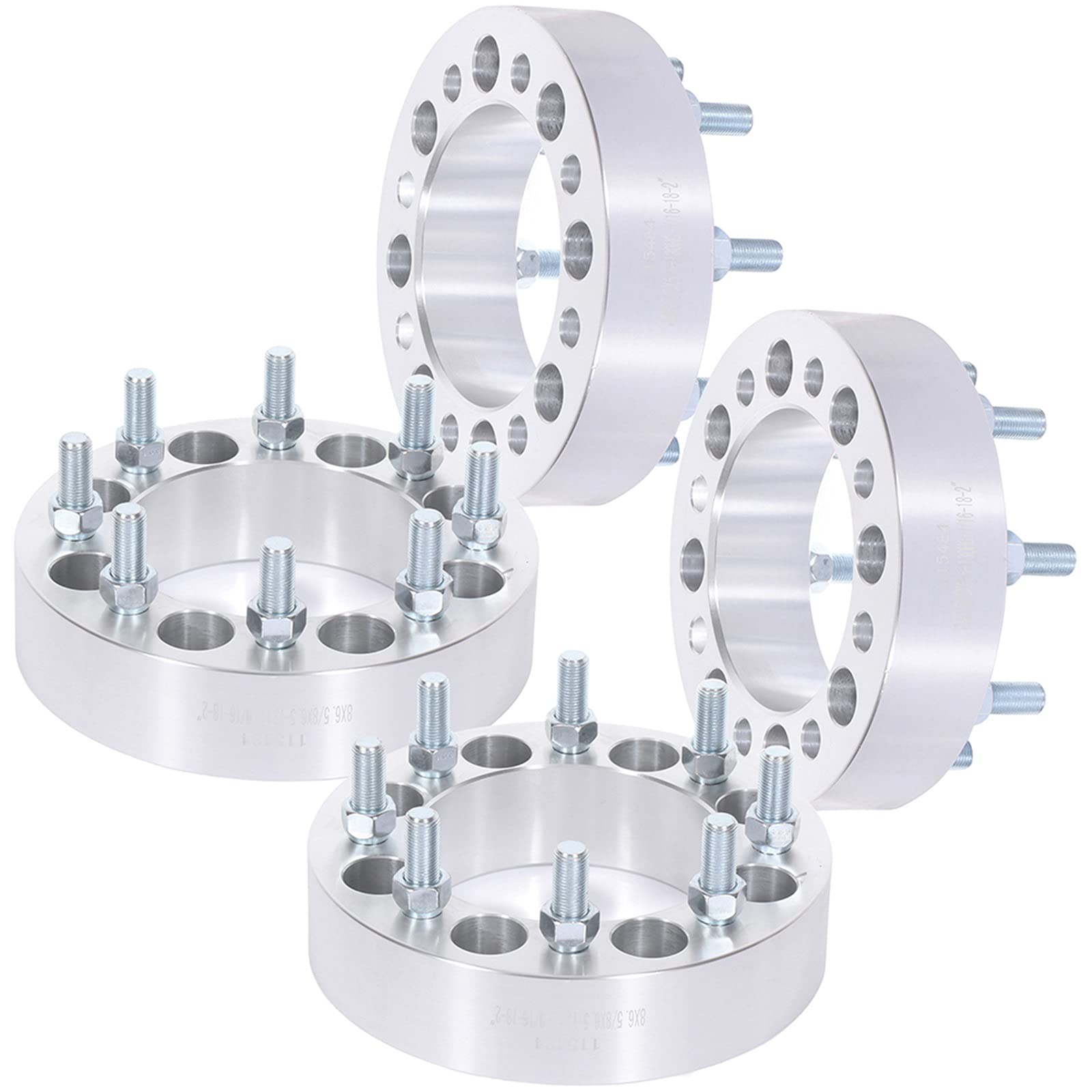 SCITOO 4Pcs 8x6.5 Wheel Spacers 2 inch for Dodge/for Ford Silver 130mm