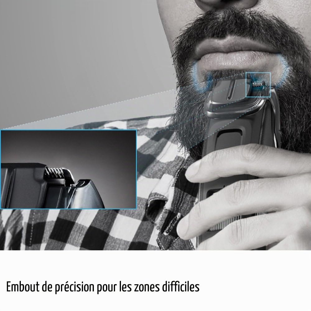 Panasonic - Personalcare ER-GB96-K503 | Tondeuse barbe - Spécial barbes longues 58 Réglages 7 accessoires 50 min d'autonomie Charge en 1 heure Lavable Moteur Torque Noir