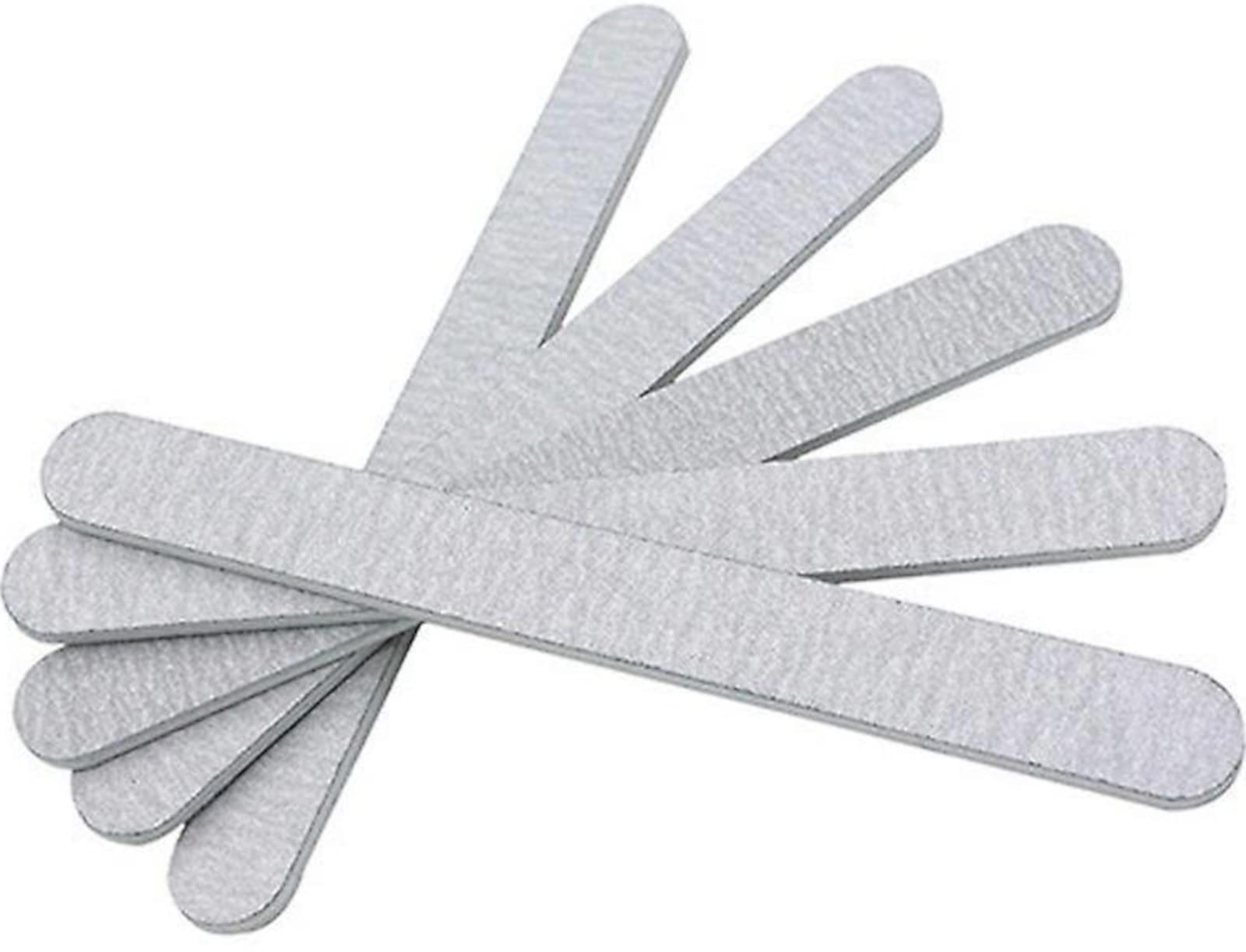 200x Nagelfeilen 100/180 für Gelnägel Doppelseitige Nagelfeilen waschbar schmale Form für Nagelstudio und Zuhause Grau