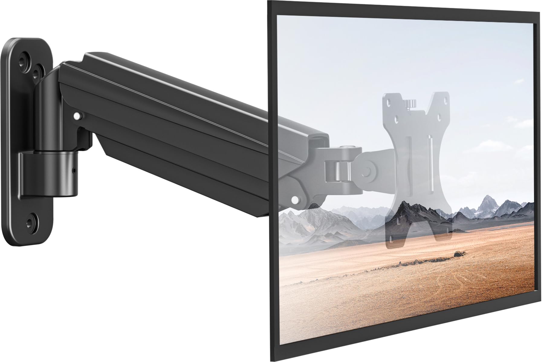 suptek Monitor Wandhalterung für 13-32 Zoll LED/LCD/TV Bildschirm bis 9 kg, Monitor Halterung mit voller einstellbaren Gasfeder, Höhenverstellbar, Neigbar Schwenkbar und Drehbar, VESA 75/100, WM011