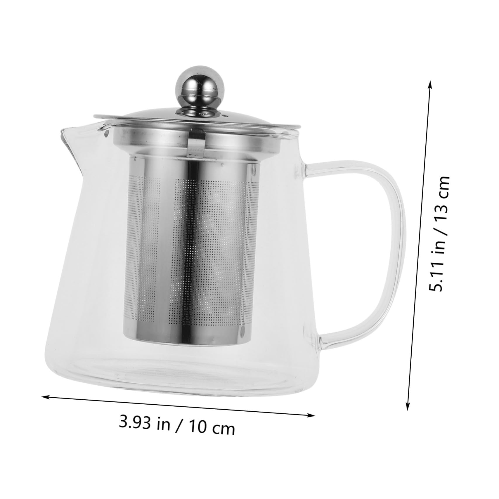 COLLBATH Retro and Practical Glass Tea Kettle Heat-resistant Teapot for Hot or Cold Drinks