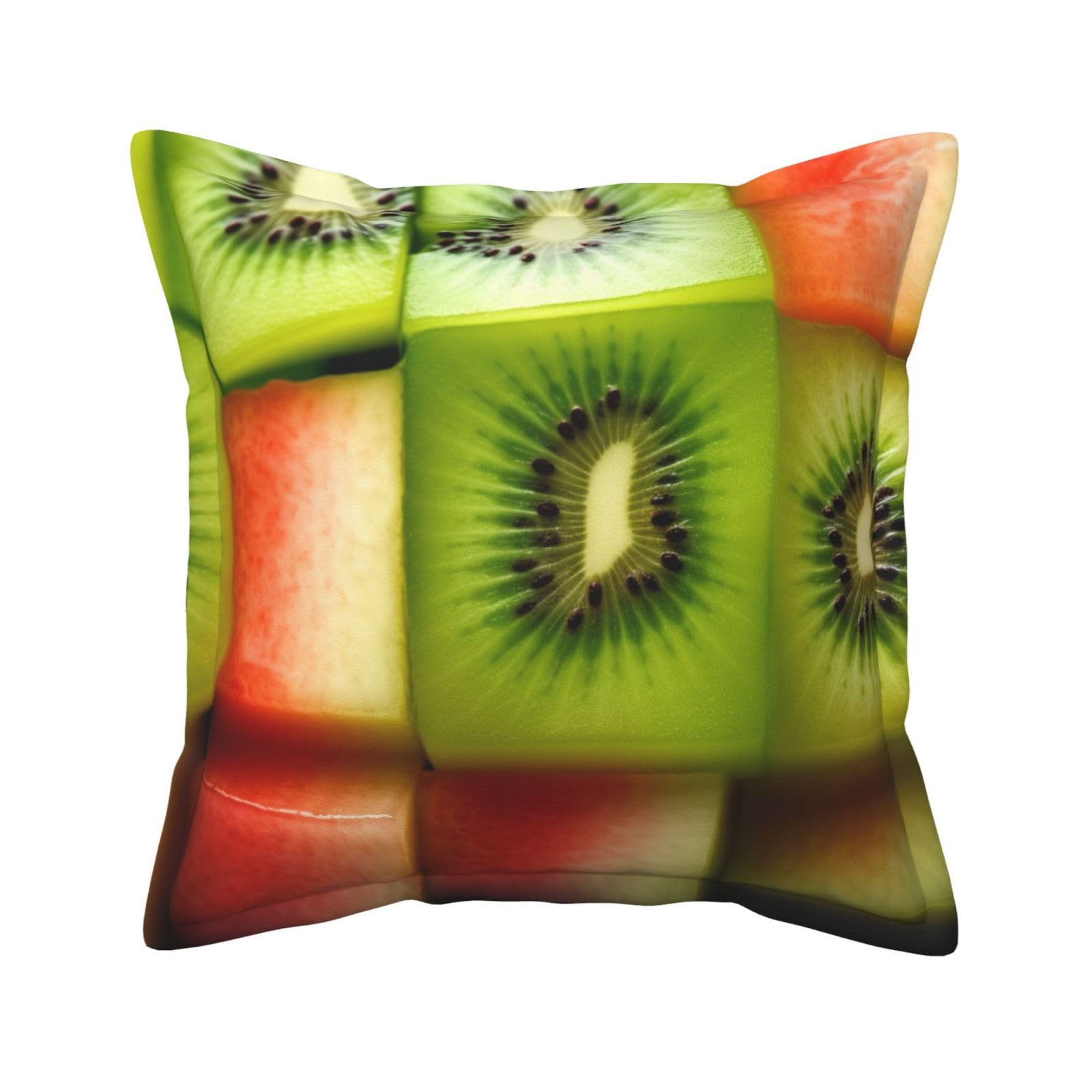 Housses de coussin en cuir pastèque 45x45 imperméable pour canapé de jardin et salon