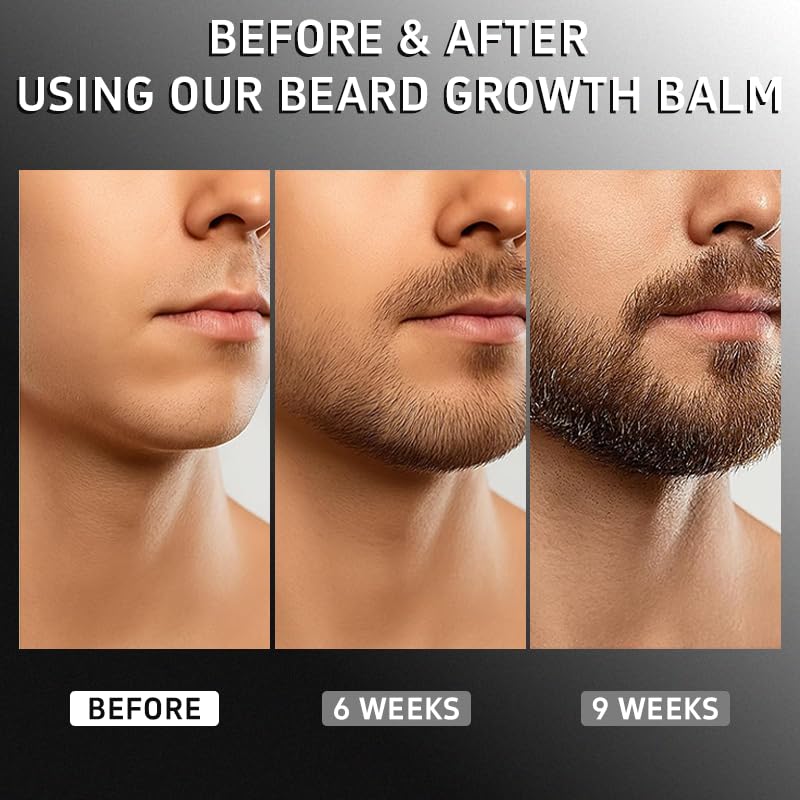 Miniatura 6 de Bálsamo Profesional Ultra Potente para Crecimiento de Barba  Bálsamo Estimulante del Crecimiento de la Barba de Acción Rápida No Graso, Fórmula