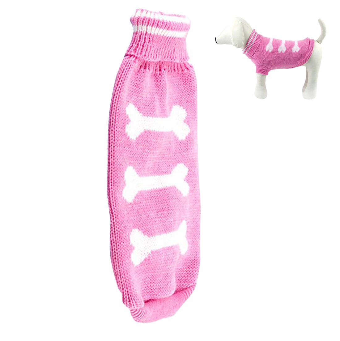 Futaba Dog Bone Style Dog Sweater - Pink - XL (B076NFQY5N) Amazon Price History, Amazon Price Tracker