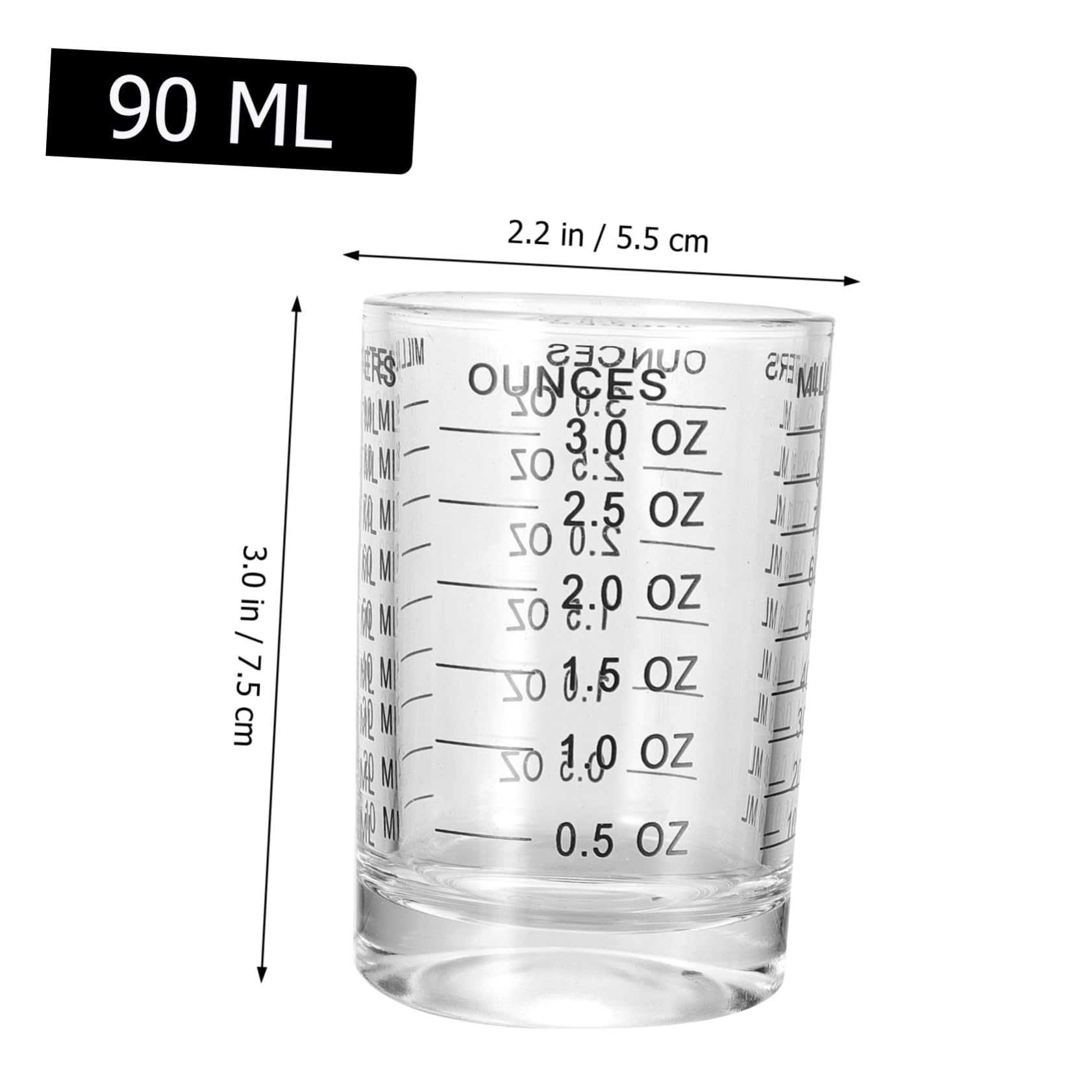 3stücke Milchmessglas mit Skala Praktische Küchenbackutensilien Hochwertige Messwerkzeuge aus Robustem Glas Leicht zu Reinigen