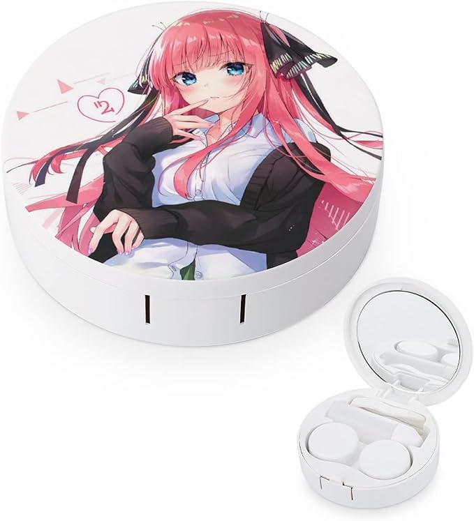 Amazon Co Jp 五等分の花嫁 中野二乃 コンタクトレンズケース メガネケース コンパクト メガネボックス アクセサリーケース アニメ 雑貨 鏡付き 旅行 出張 携帯便利 保存ケース 軽量 おしゃれ かわいい ドラッグストア
