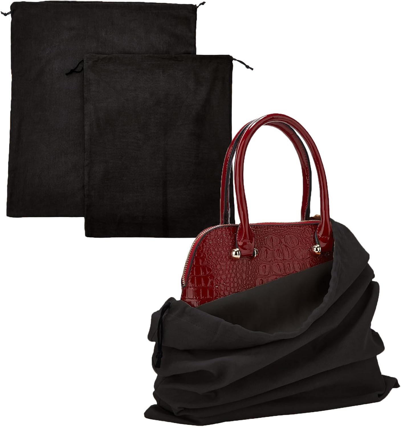 LAKE OF FIRE Dustproof Storage Bags with Drawstring Closure, 2-Piece Set – Multi-Purpose Protective Pouches for Handbags, Purses, Shoes, and Boots LAKE OF FIRE Dustproof Storage Bags with Drawstring Closure, 2-Piece Set – Multi-Purpose Protective Pouches for Handbags, Purses, Shoes, and Boots