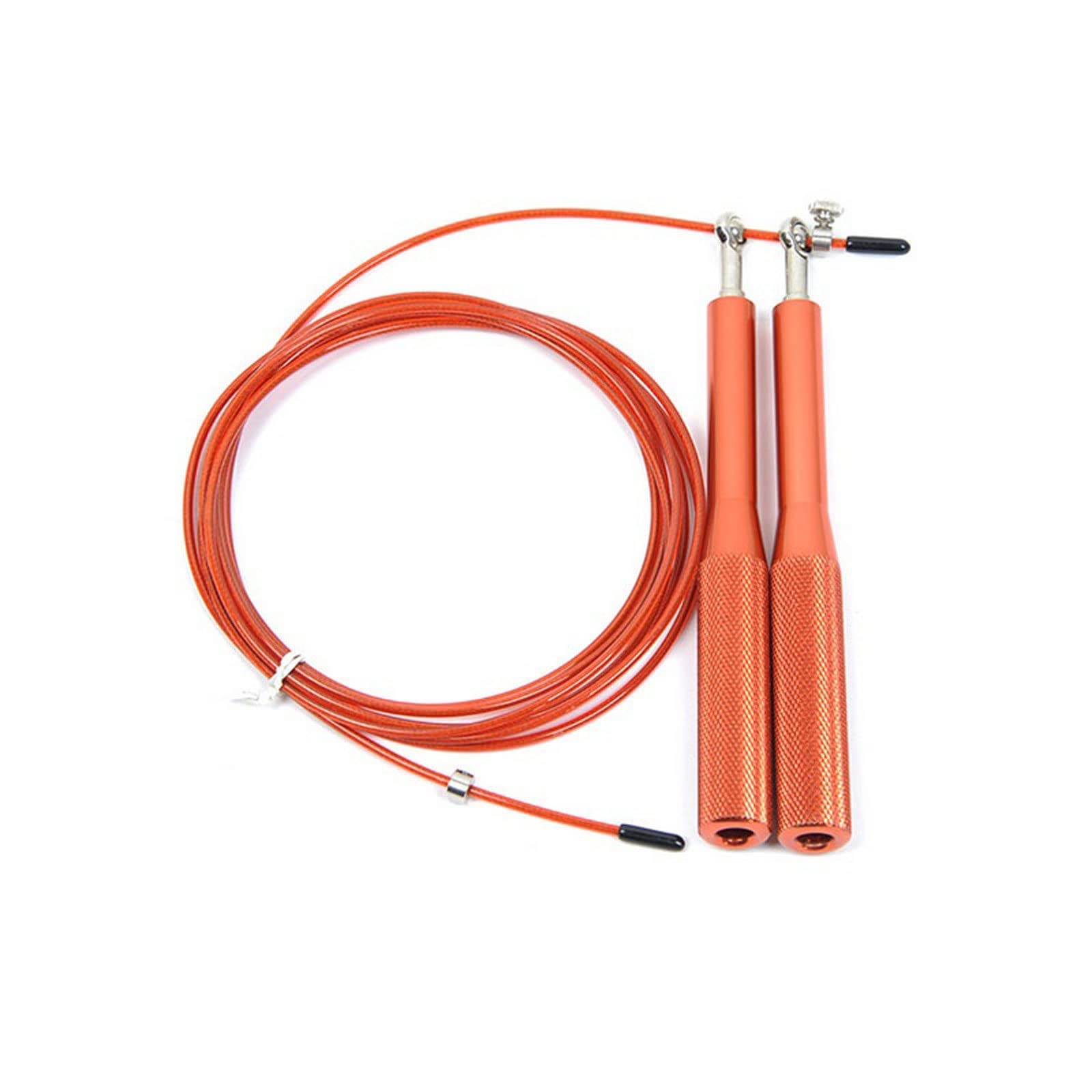 XIANGFATS Cuerda Saltar Speed Jump Rope Professional Men Women Cable de Gimnasio Alimento de Alambre de Acero omitiendo Cuerdas Ajuste de Fitness Cuerdas (Color : Orange)