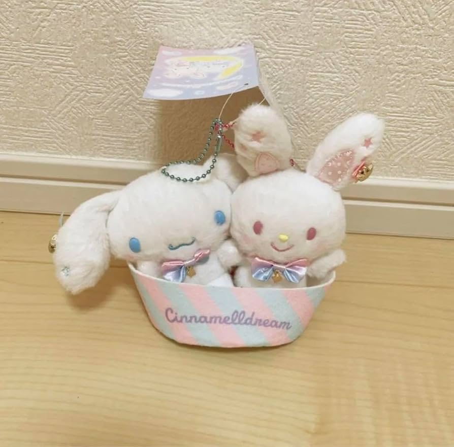 ウィッシュミーメル　シナモン　ぬいぐるみ シナモロールとウィッシュミーメルが繰り広げる楽しくて甘い夢の