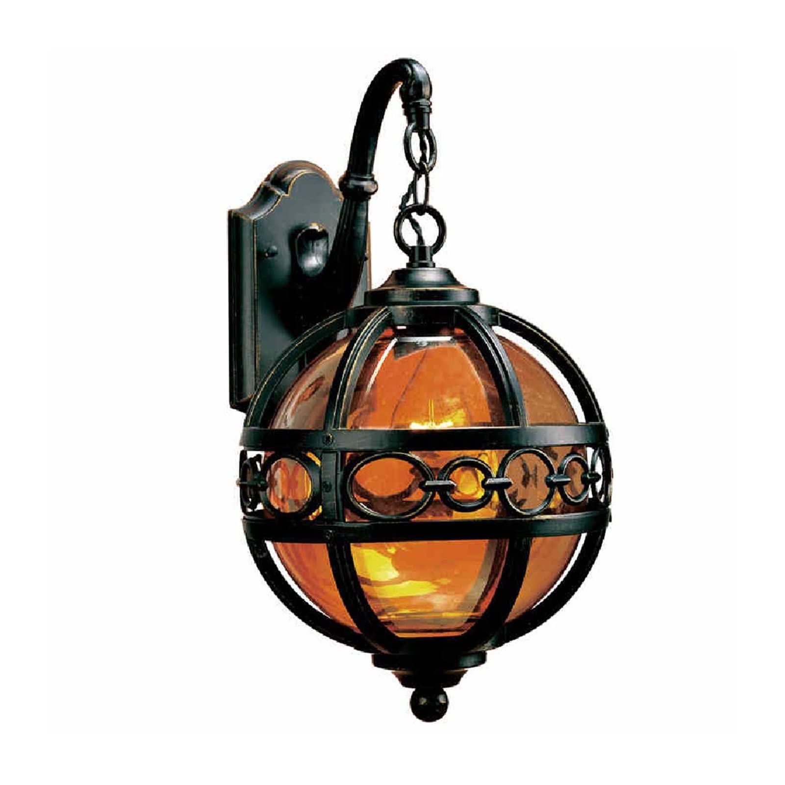 Lumineuses murales extérieures E27 applique étanche en aluminium luminaire de jardin lanterne noire