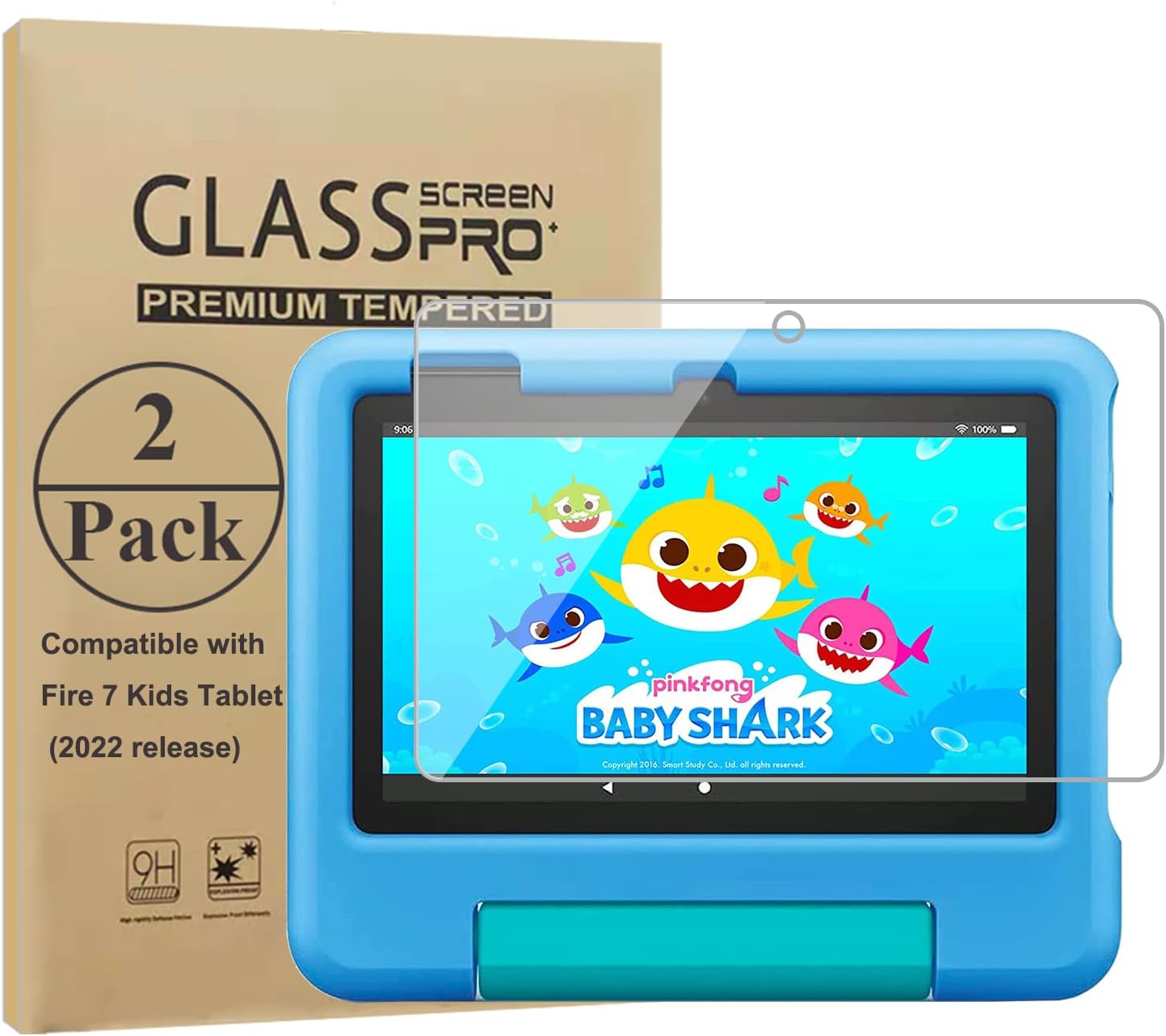 Ytuomzi 2 Pack Screen Protector for 7/7 Kids Tablet 7 Inch