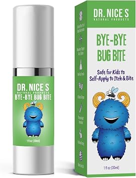 Dr. Nice’s Bye-Bye Bug Bite - Soothing Bug and Mosquito Bite Itch | All Natural | Kid Friendly Self Application | Hydrogel for Bites, Irritation, Skin Discomfort | Soothe Refresh Calm Cool (30 ML)