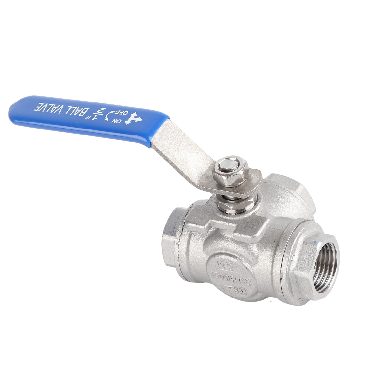 1 Unidad DN15 1/2 "válvula de Bola de Puerto Estándar Válvula de Bola de Puerto T de 3 Vías Válvula de Bola SUS304 de Acero Inoxidable Conector de Rosca Hembra