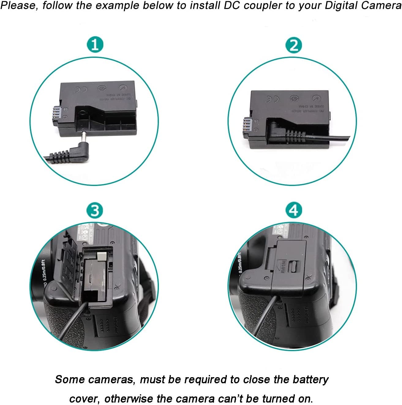 ACK-E10 Cavo USB Type-C LP-E10 Batteria Fittizia DR-E10 Kit Adattatore PD per Fotocamera Canon 1100D 1500D 1300D 3000D Kiss X50 70X 80X Rebel T3 T5 T6