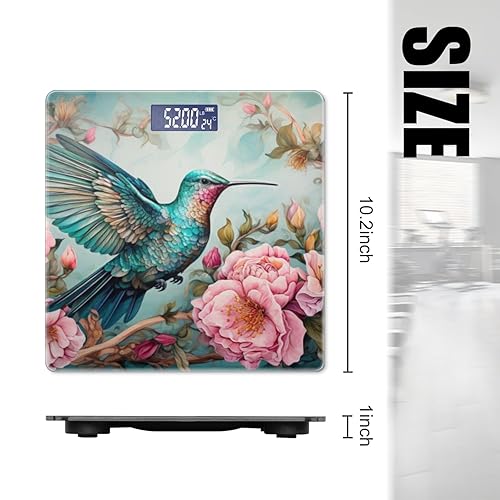 Miniatura 2 de Báscula digital para peso corporal Báscula de peso de baño de alta precisión de 400 libras con pantalla retroiluminada, báscula personalizada para