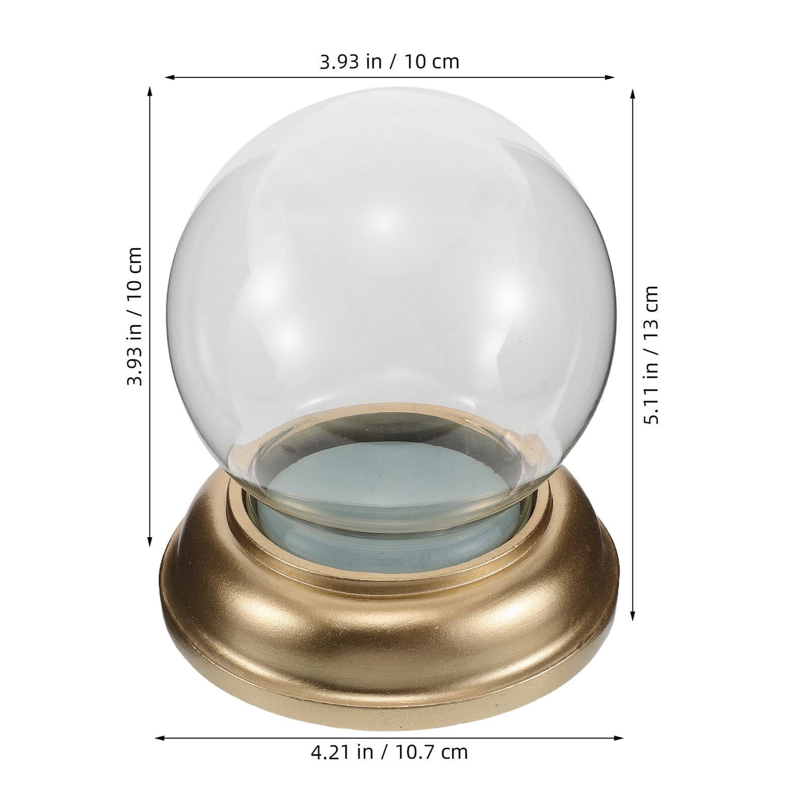 Bola de Nieve de Cristal Vacía Redonda 4, 2x5, 1 Pulgadas
