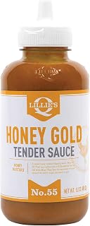 LilliesQ Honey Gold Tender Sauce 15.2oz - Gluten-Free, GMO-Free BBQ Dip for Chicken Tenders, Nuggets & More