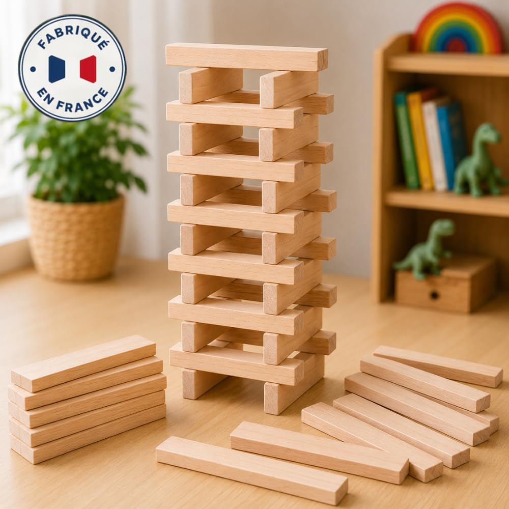 Vilac - Batibloc Classic, 200 Piezas en Madera Maciza (2134)