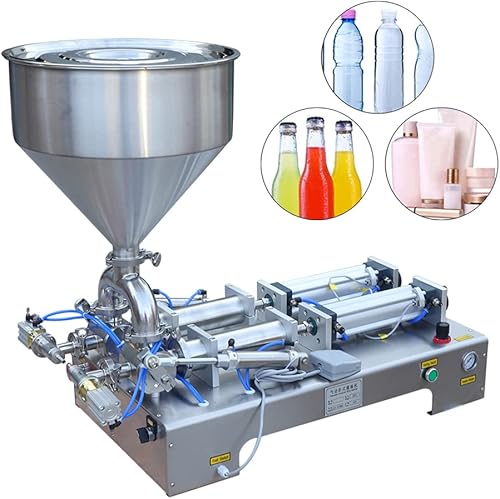 Miniatura 8 de Llenadora neumática de líquidos y pastas, máquina de llenado de líquidos de pasta de acero inoxidable Llenadora de botellas para crema champú miel