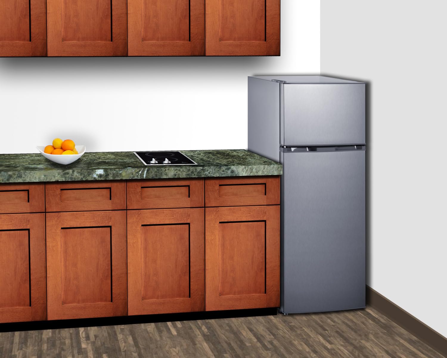 Summit 22" Refrigerator-Freezer, Top Mount, Full Size, ADA Compliant, Stainless Steel Look - Cp978pllhd (Left Handed Door Swing) on Fridge.com - View 6