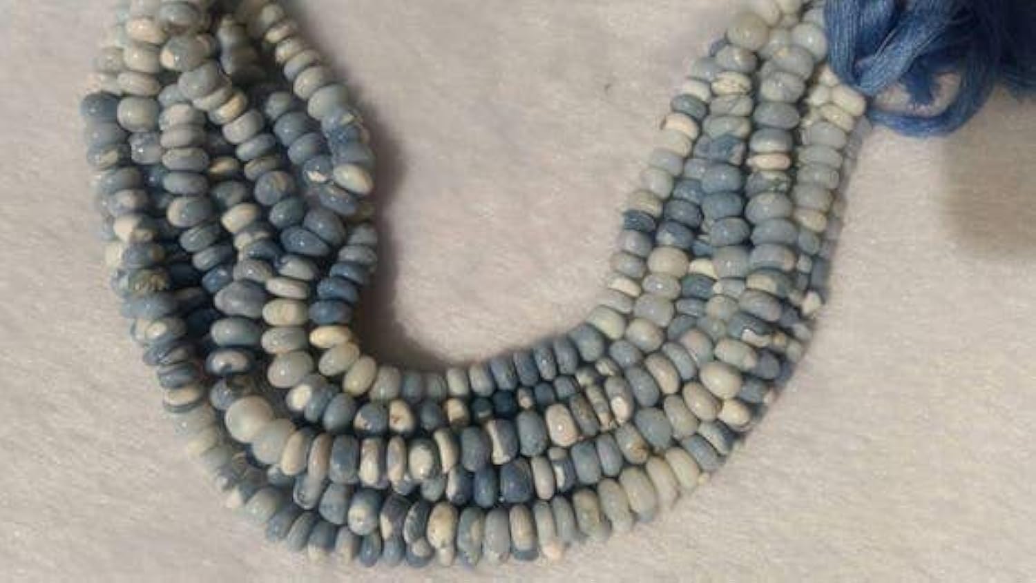 Perles en opale bleue du Pérou 8mm pour créer vos propres colliers et bracelets d'été