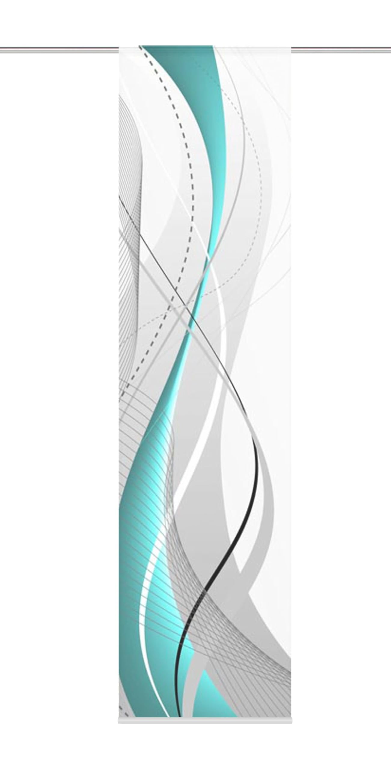 Home Fashion 87152-728 Panneau Japonais Polyester H:245 x W: 60 cm - PÉTROLE