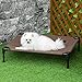 PawHut Hundebett Hundeliege Outdoor Katzenbett Haustierbett Schlafplatz Stahl 600D Oxford-Gewebe Braun 76 x 61 x 18 cm
