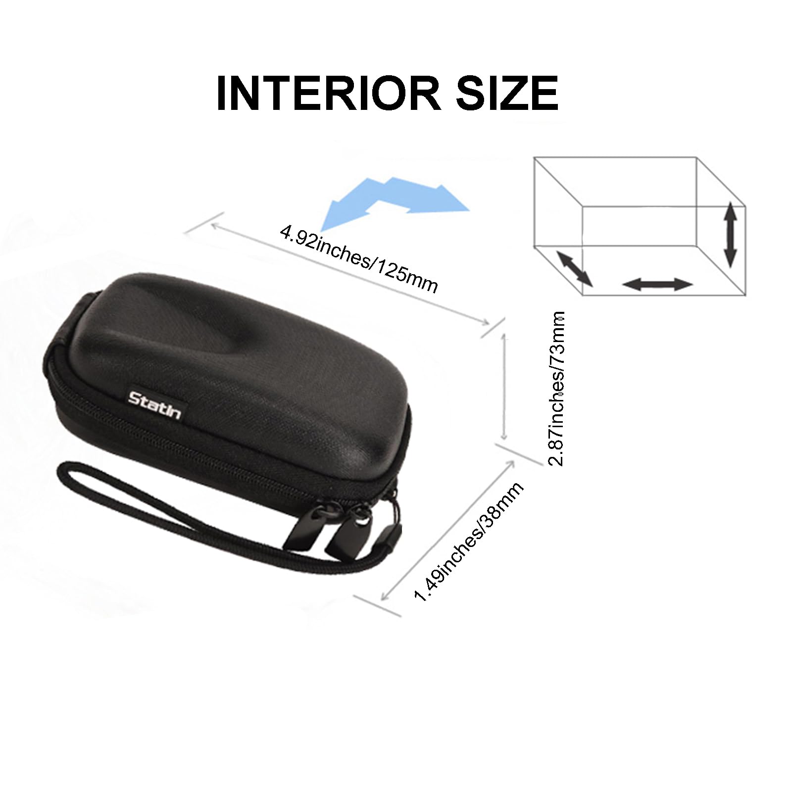 Funda para cámara digital, pequeña bolsa rígida para lente de cámara, impermeable, soporte de almacenamiento protector para RX100m3/m6 ZV1 Canon G7X2 G7X3