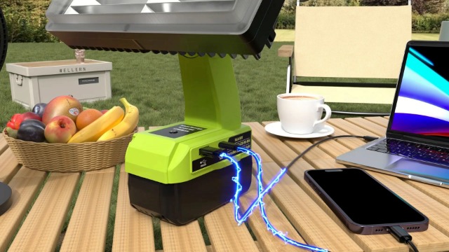 Image of 40W Light for Ryobi 18V Li-ion Battery,4200LM Flashlight with USB A /C Port,110 Degree Pivoting Head,Led Work Light Floodlight Spotlight for One+18V Max Lithium-ion Battery
