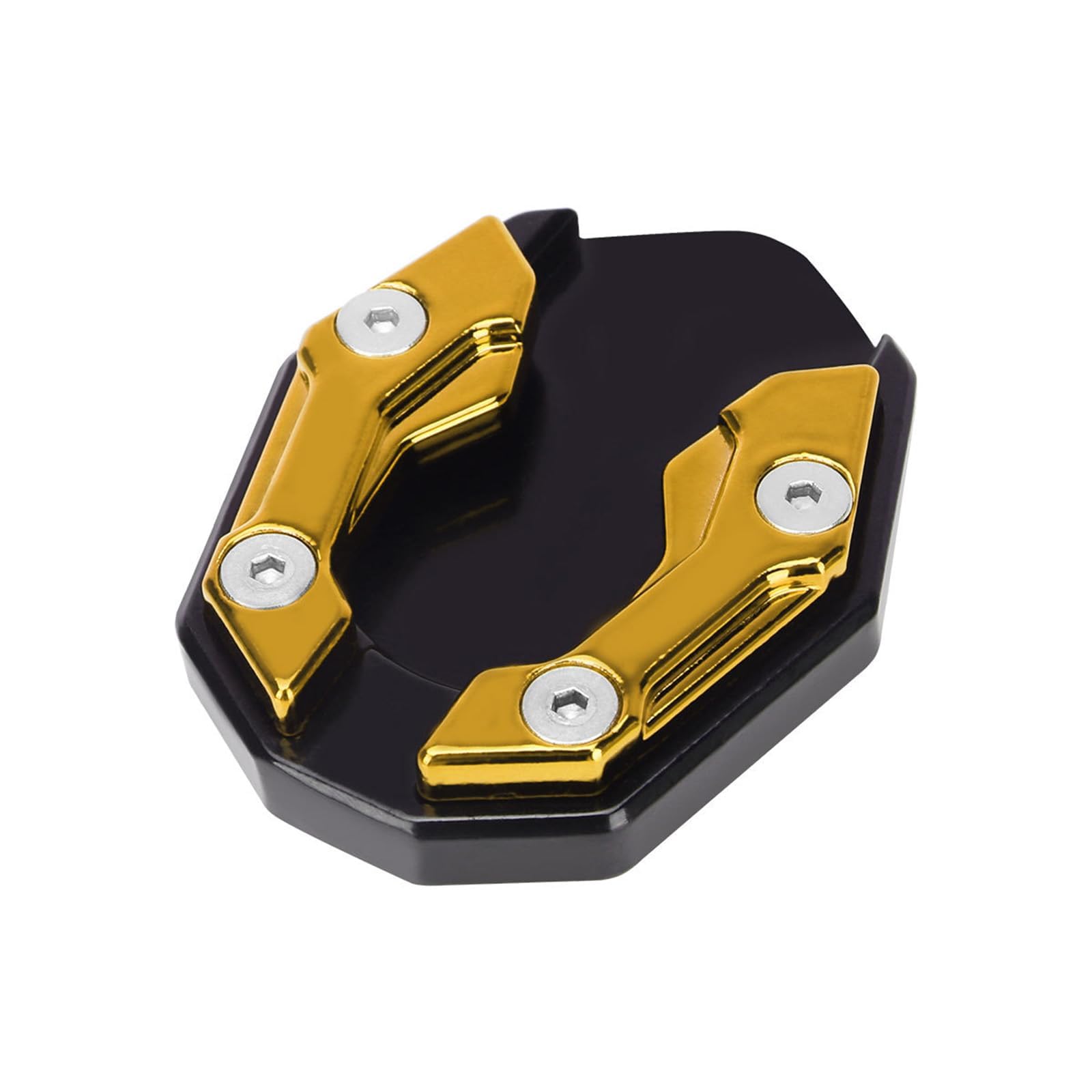 GLSDC Motorcycle Side Stand Plate Pad for Suzuki V Strom 1050/XT VSTROM1050, Aluminum Alloy Motorcycle Kickstand Pad Prevents Tiles Wear Marks,Gold