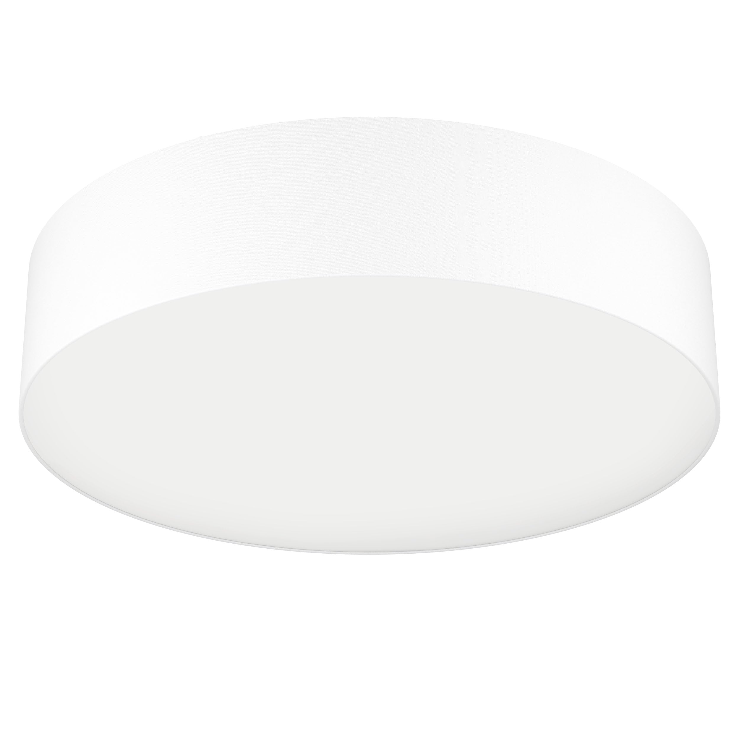 Plafonnier LED connecte de haute qualite Eglo Romao-Z en tissu blanc rond