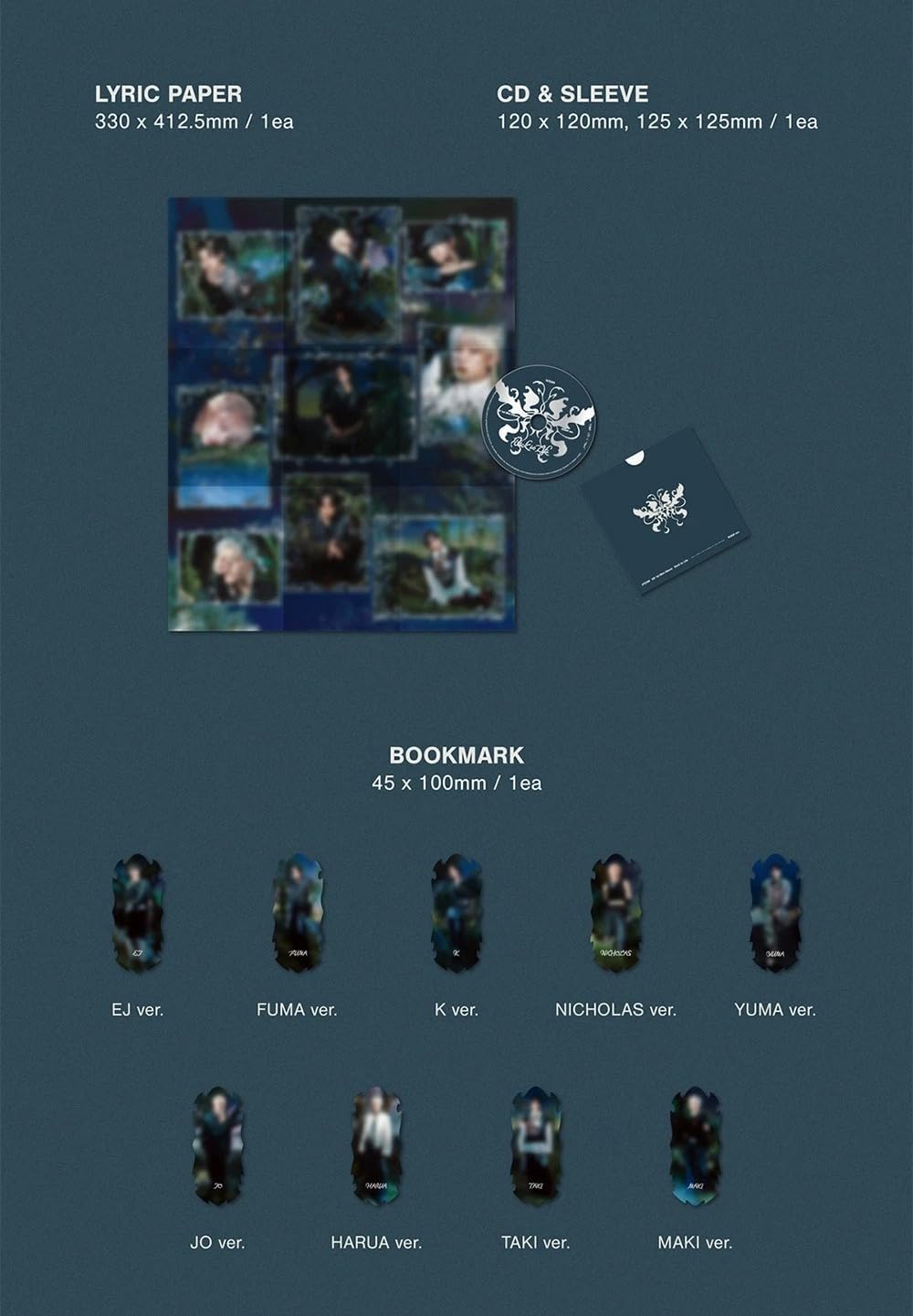 (9 Set) &TEAM BACK TO LIFE KR 1st Mini Album ROAR Ver. 45 PostCard+18 PhotoCard K-POP