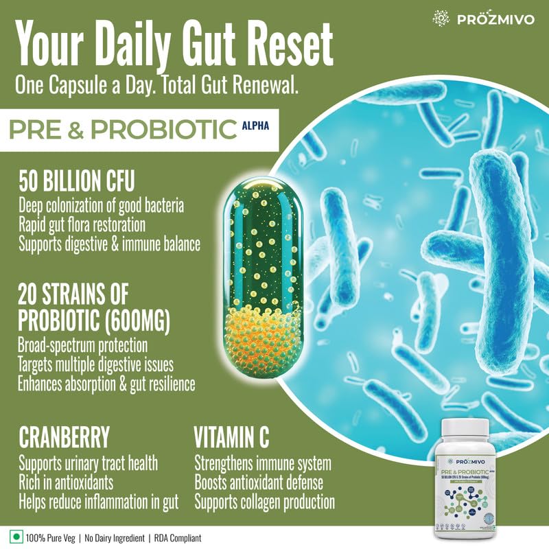 Prozemivo Multivitamin ++ Male (Korean Lal Ginseng, Tribulus, Garcinia Cambogia) 60 tabs and pre probiotic alpha (50 billion CFUs, Cranberries with 20 strains probiotic 600mg, vitamin C) 60 Cap | Combo Pack 2 Prozemivo Multivitamin ++ Male (Korean Lal Ginseng, Tribulus, Garcinia Cambogia) 60 tabs and pre probiotic alpha (50 billion CFUs, Cranberries with 20 strains probiotic 600mg, vitamin C) 60 Cap | Combo Pack 2