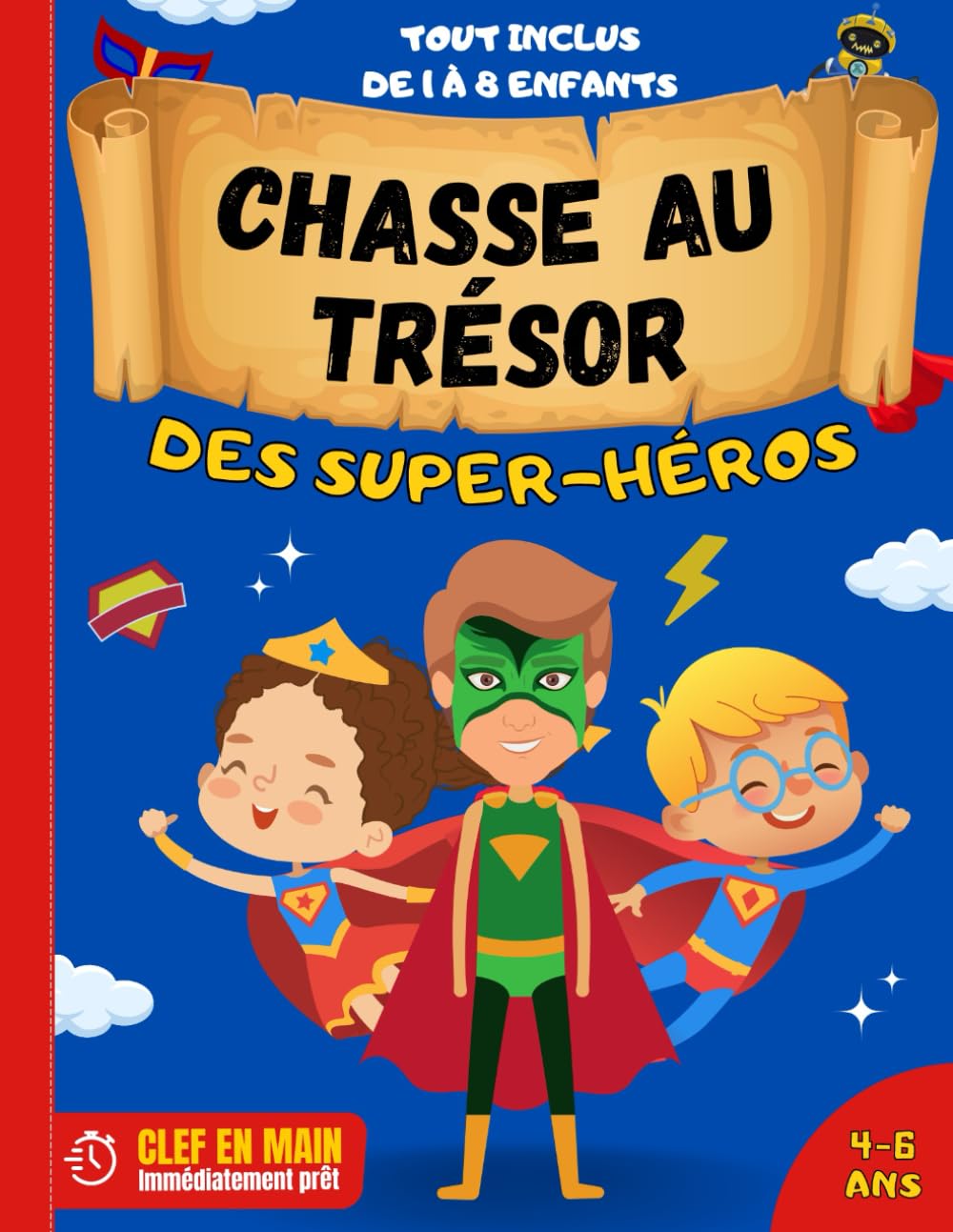 Chasse au Trésor des Super-Héros: | Anniversaire pour Enfants | Tout compris Chasse au trésor clef en main : Découpez -> Cachez -> Jouez ! | Filles et garçons enfants 4 5 6 ans.