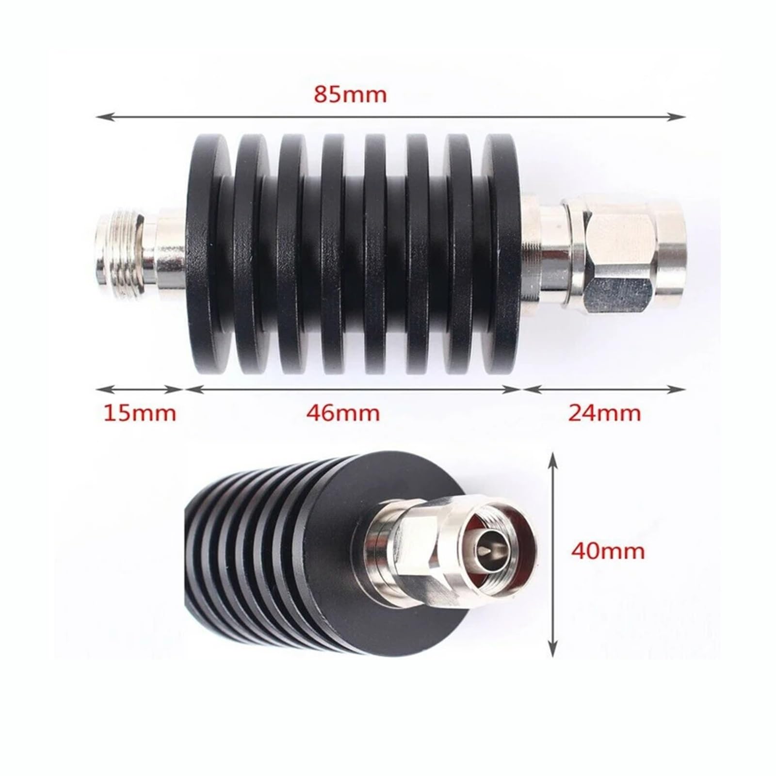 Attenuatore RF Fisso N-JK N Femmina-Maschio da 25 W DC-3 GHz/4 GHz 50 Ohm 1 Db 2 Db 3 Db 10 Db 20 Db 30 Db 40 Db for Laboratorio(15db 3Ghz)