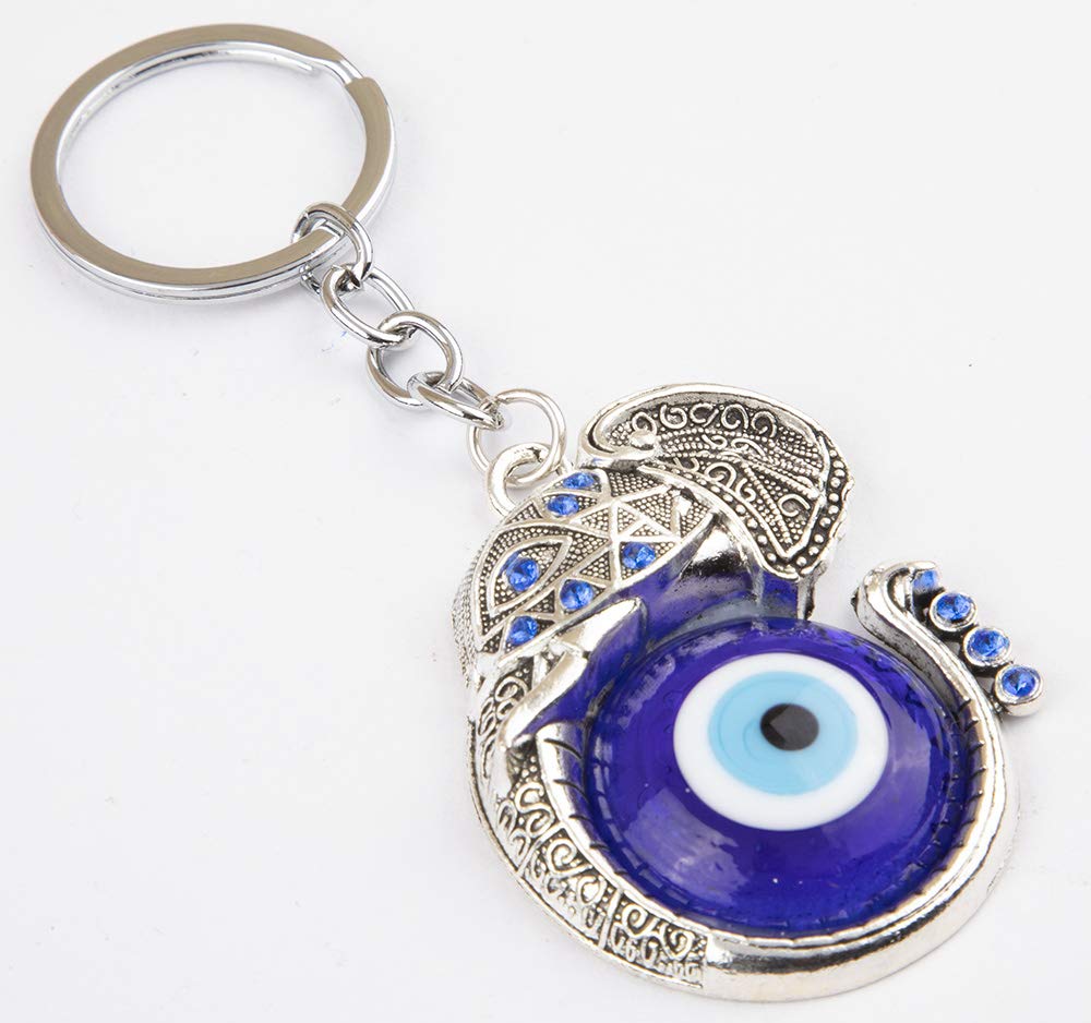 SOUL KARMASoul Karma Feng Shui Vastu Evil Eye Peacock Key Chain Car Hanging Nazar Suraksha Protection Good Luck Gifting