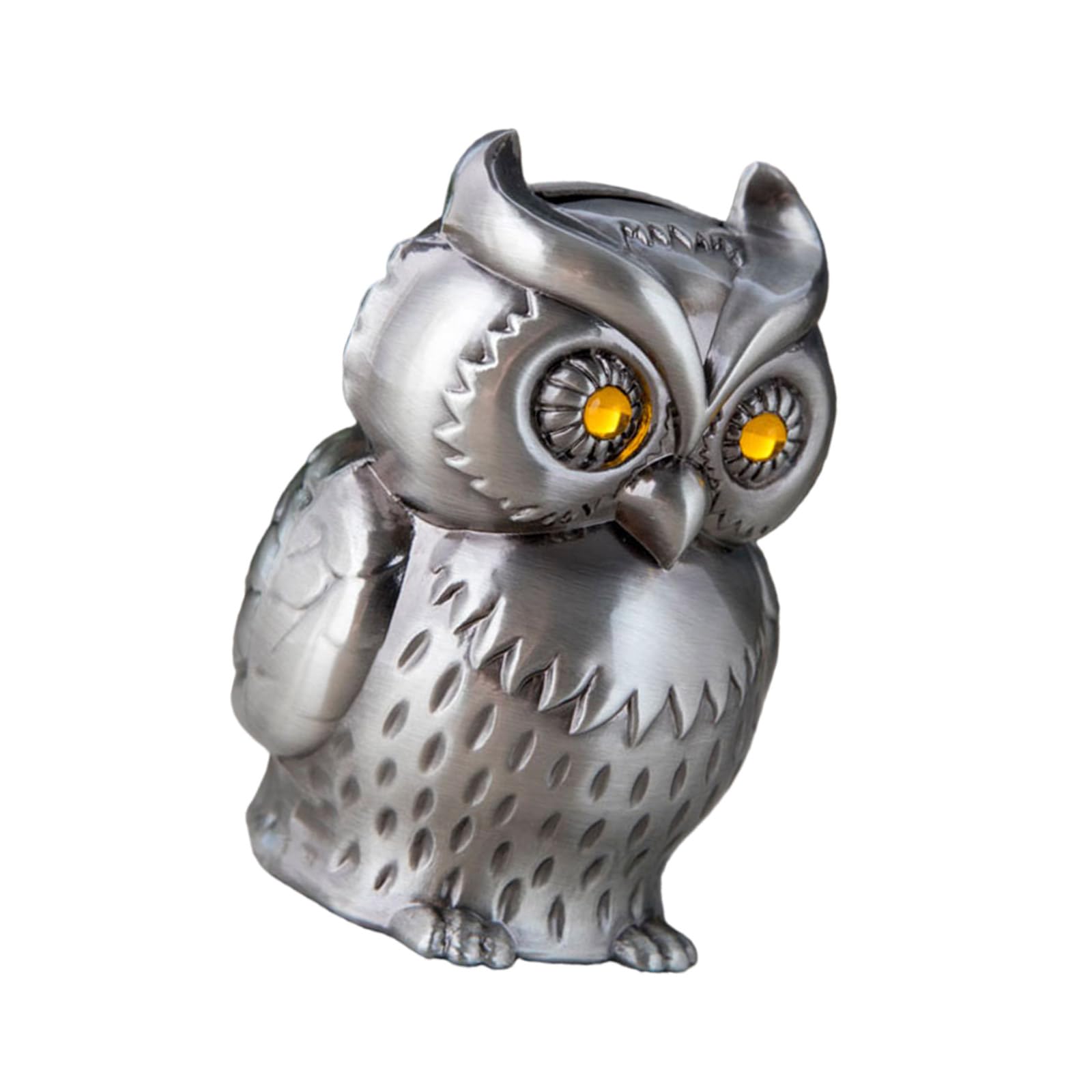 Kalttoy Metal Owl Coin with Lockable Lid, Decorative Money Jar for Home Savings, Secure Base Design Metal Piggy Banks