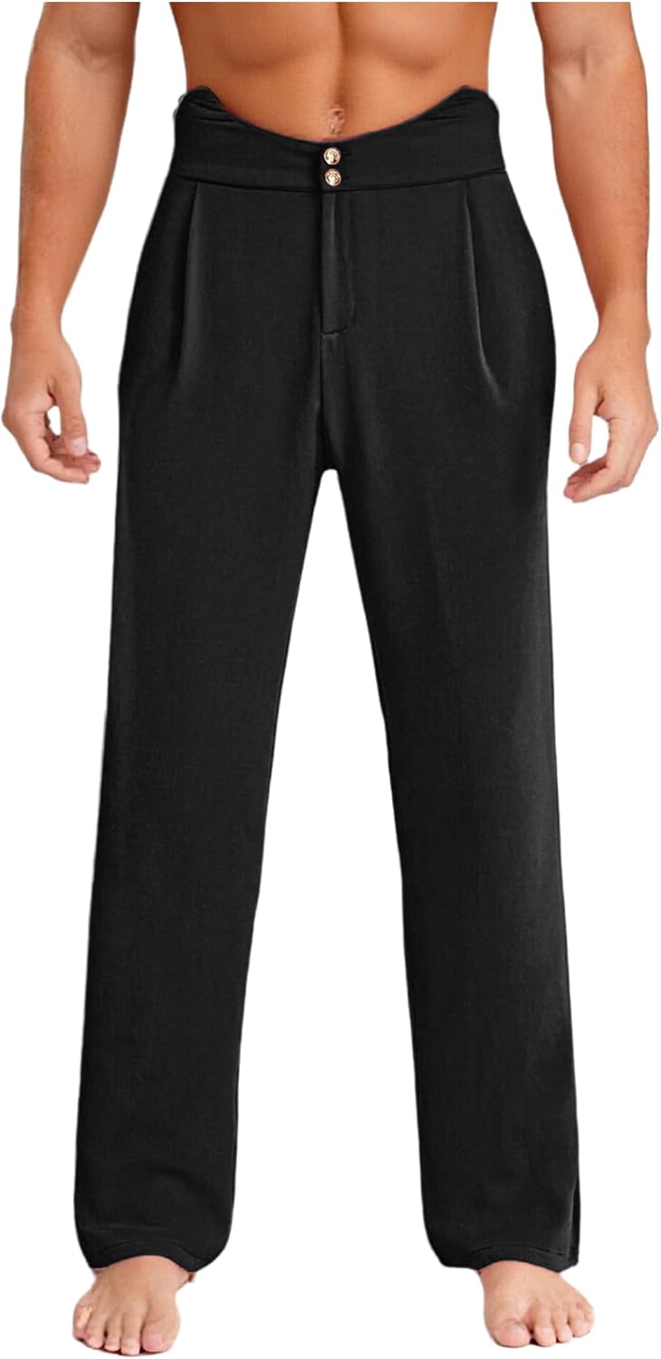 Men's Latin Ballroom Dance Pants Professional Jazz Modern Perfomance Trousers