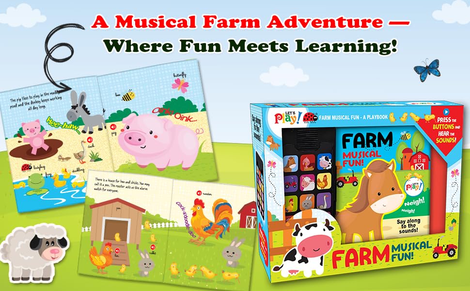 Image of Sound Book | Interactive Musical Board Book for Toddlers | Fun and Educational Noisy Book for Toddlers (Farm)