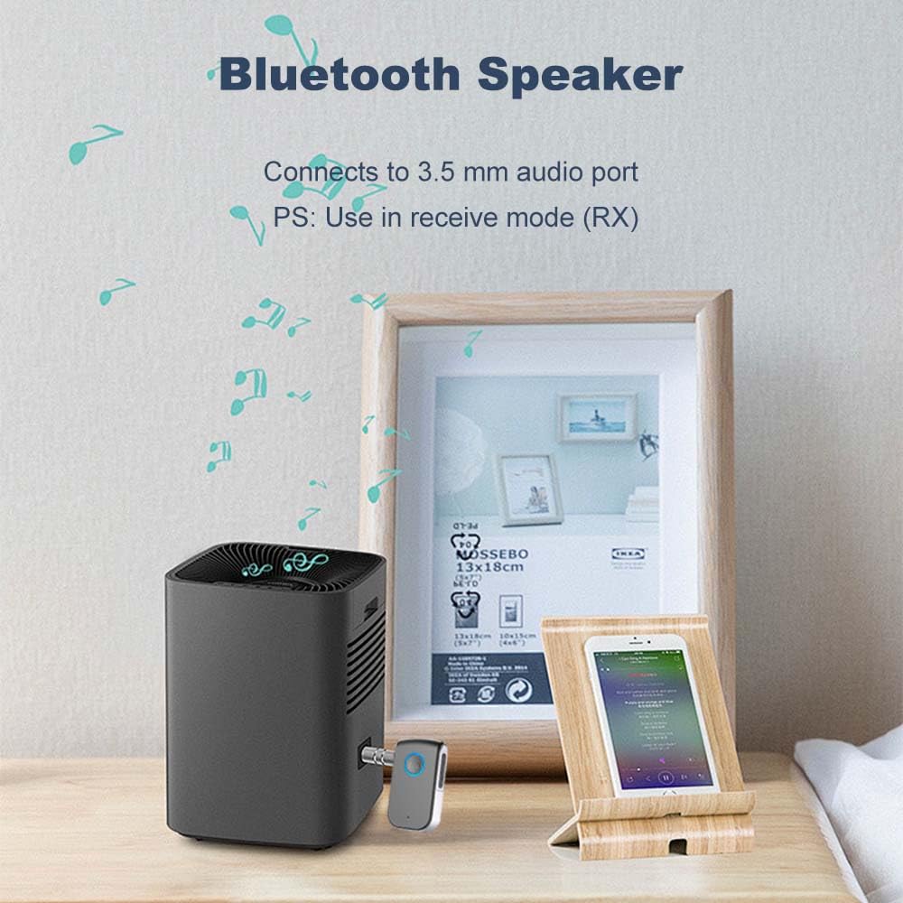 Adattatore Bluetooth AUX per auto, ricevitore wireless da 3,5 mm, adattatore AUX Bluetooth, chiamate in vivavoce per auto, altoparlanti, sistemi stereo e cuffie